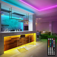Thumbnail for NUEVA tira de LED RGB 5050 con control remoto Bluetooth, luces traseras de TV para bar y sala