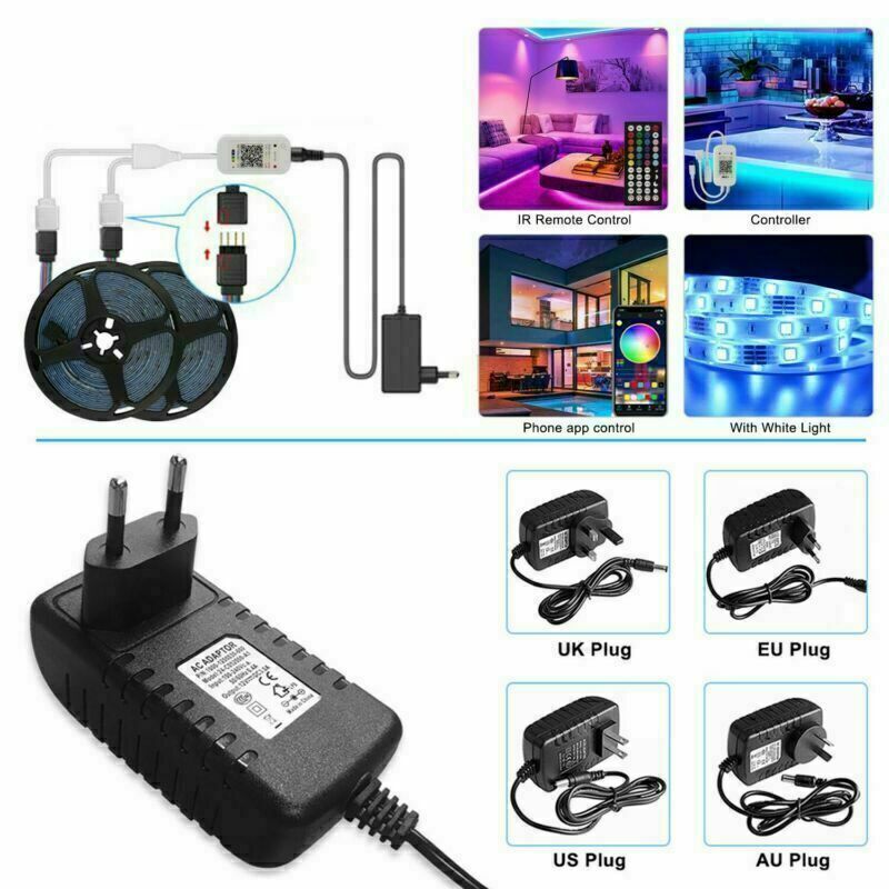 NUEVA tira de LED RGB 5050 con control remoto Bluetooth, luces traseras de TV para bar y sala