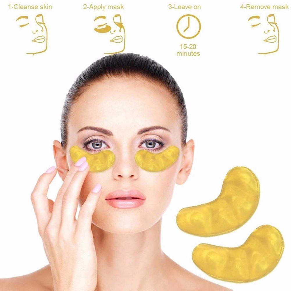 Parches de colágeno de cristal dorado Beauty Gold para ojos, mascarilla antiedad para el acné, cuidado de la piel.