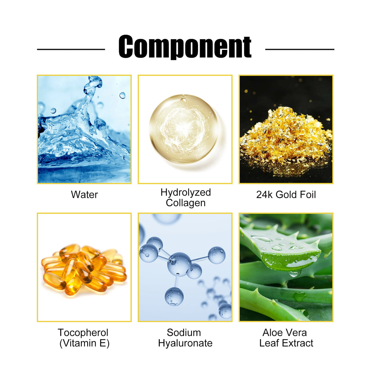 Mascarilla de colágeno dorado para ojos: cuidado hidratante, reafirmante de líneas de expresión, parches para ojos, desvelarse, ojeras y bolsas debajo de los ojos.