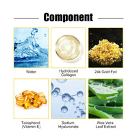 Thumbnail for Mascarilla de colágeno dorado para ojos: cuidado hidratante, reafirmante de líneas de expresión, parches para ojos, desvelarse, ojeras y bolsas debajo de los ojos.