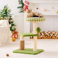 Thumbnail for Árbol para gatos Mewoo grande para gatos adultos - Rascador de varios niveles con percha extraíble y juguetes interactivos, mueble de interior para gatitos, color verde